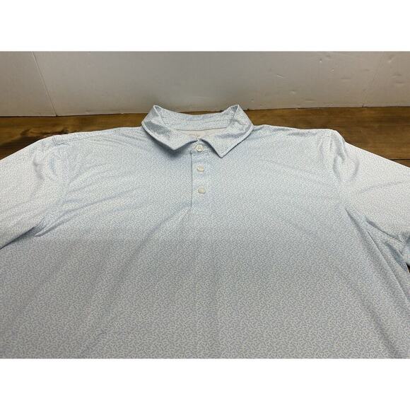 Vineyard Vines Performance Shirt Mens Large Blue Print Polo *READ* - Picture 4 of 11